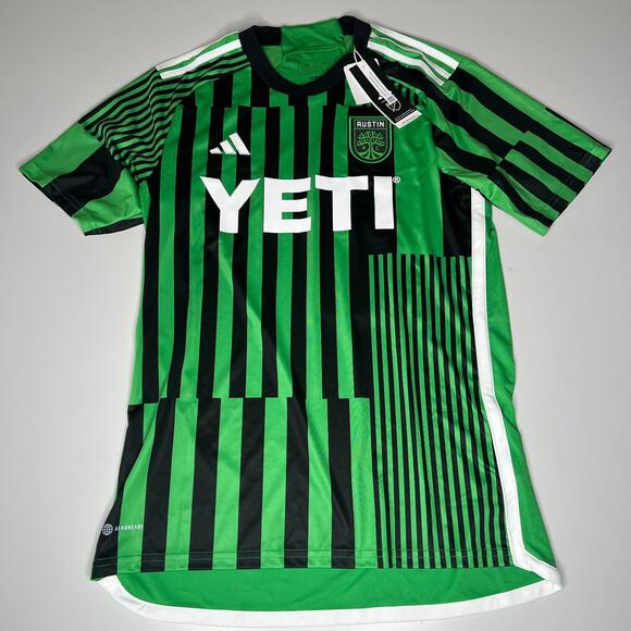 adidas Other - Adidas Austin FC Home Jersey 2023/24 MLS Green/Black Stripes Men’s Size M H1835‎